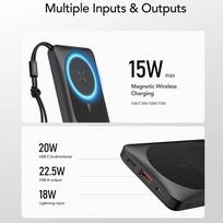 10000mah power bank - Veger MagOn VP1151/W1151, 10000mAh, 20W, belaidis įkrovimas, baltas (white) - 20 nuotrauka
