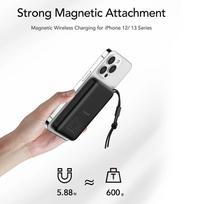 10000mah power bank - Veger MagOn VP1151/W1151, 10000mAh, 20W, belaidis įkrovimas, baltas (white) - 21 nuotrauka