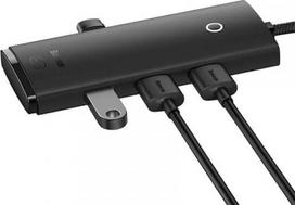 usb a to usb c usb 3.0 - Baseus Lite Series HUB 4in1 USB-A į 4xUSB-A 3.0 (WKQX030101) Juodas (Black) - 2 nuotrauka