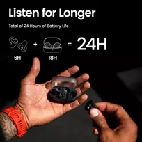 amazfit usb - Amazfit Up Headset Wireless Black (Juodos) - 2 nuotrauka