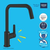 grohe maisytuvas juodas - GROHE QuickFix Start, juodas (Black) - 4 nuotrauka