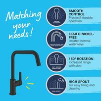 grohe maisytuvas juodas - GROHE QuickFix Start, juodas (Black) - 5 nuotrauka