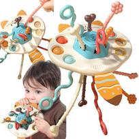 Woopie Baby Montessori sensorinis žaislas-kramtukas-barškutis, lapė