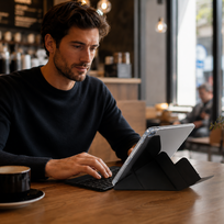 ipad 11 - Amazingthing Minimal Case Keylite Combo Keyboard iPad Air M3 11" Black - 3 nuotrauka