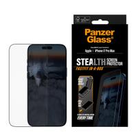 iphone 17 ekrano apsauga - PanzerGlass Stealth Screen Protector w. Black Frame iPhone 17 Pro Max Ultra-Wide Fit w. Fastfit in-a-box - 5 nuotrauka