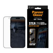 iphone 17 stiklas - PanzerGlass Stealth Screen Protector w. Black Frame iPhone 17 Air Ultra-Wide Fit w. Fastfit in-a-box - 5 nuotrauka