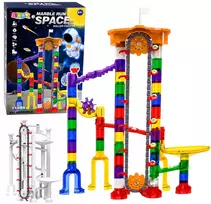 Lean Toys Konstruktorius su kamuoliukų trasa ir kėlimo mechanizmu, 153 vnt.