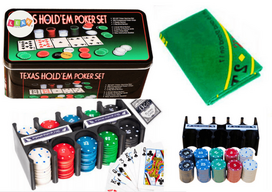 Lean Toys pokerio žaidimo rinkinys, 2 kortų kaladės, žetonai, žaidimo lenta