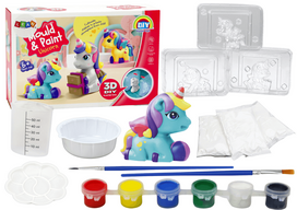 Lean Toys kūrybinis meninis rinkinys 3D Vienaragis, gipsas ir dažai