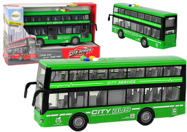 LEAN Toys dviaukštis autobusas, žalias (Green)