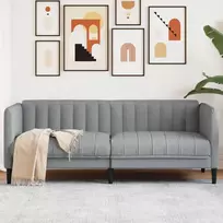 Sofa vidaXL Dvivietė, šviesiai pilka (Light Grey)