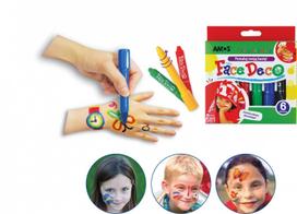 dekoratyviniai dazai - Amos Dažai-kreidelės veidui, 6 spalvos (Amos Face Paint Chalks, 6 Colors) - 2 nuotrauka
