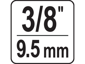smuginiu galvuciu rinkinys 1 - Yato Smūginių galvučių rinkinys 1/2", 10-27 mm, 15 vnt. (YT-10253) - 3 nuotrauka
