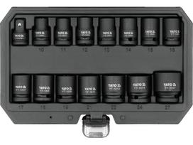 smuginiu galvuciu rinkinys 1 - Yato Smūginių galvučių rinkinys 1/2", 10-27 mm, 15 vnt. (YT-10253) - 9 nuotrauka