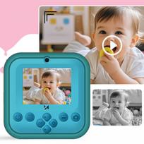 momentinis fotoaparatas vaikams - Wozinsky WDT-04 Thermal Printer Camera for Kids Green (Žalias) - 2 nuotrauka
