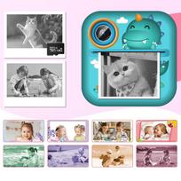 momentinis fotoaparatas vaikams - Wozinsky WDT-04 Thermal Printer Camera for Kids Green (Žalias) - 4 nuotrauka