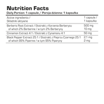 papildai berberin - 7Nutrition Berberine Stack 500 mg, 90 kaps. - 2 nuotrauka