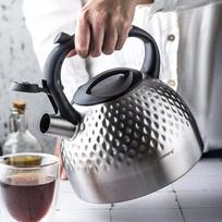 virdulys su svilpuku - Klausberg KB-7642 3L Plieninis virdulys su švilpuku Sidabro/Juodas (Silver/Black) - 3 nuotrauka