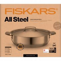 troskintuvas - Fiskars All Steel troškinimo indas su dangčiu 28 cm, nerūdijantysis plienas - 3 nuotrauka