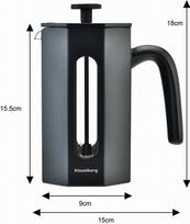 nuspaudziami kavinukai - Klausberg Kavinukas-arbatinukas su “French press” nuspaudžiamu filtru, 600ml KH-7677 - 2 nuotrauka
