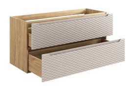 vonios spintele 120 cm - Vonios spintelė COMAD Ocean Cream 82-120-2S, ąžuolo/smėlio - 3 nuotrauka
