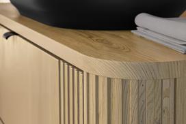 vonios spintele 120 cm - Vonios spintelė COMAD Nordic Cremona, 120x45.8x52 cm, ąžuolo - 5 nuotrauka