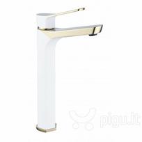 Mexen praustuvo maišytuvas Lerma high white gold