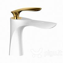 Mexen praustuvo maišytuvas Lily low gold/white