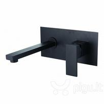Mexen potinkinis praustuvo maišytuvas Cube black mat