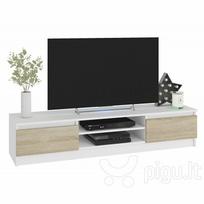 TV staliukas NORE CLP 160, baltas/ąžuolo spalvos