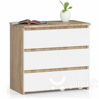ermitazas stalai - Naktinė spintelė NORE CL3 60 cm, ąžuolo spalvos/balta - 1 nuotrauka