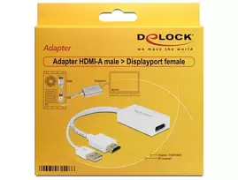 displayport 2.1 kabelis - Delock HDMI-A Male to DisplayPort Female Adapter - 3 nuotrauka