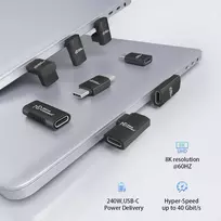 kabelis 240w - USB adapteris MicroConnect USB-C - USB-C Pilkas (USB-C adapteris F-F) - 2 nuotrauka