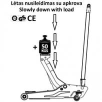 hidraulinis keltuvas - BIG RED Hidraulinis domkratas su ratukais 1.5T (alium.) - 2 nuotrauka