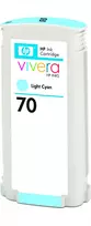 hp spausdintuvas rasalinis - HP 70 ink cyan light Vivera 130 ml | C9390A - 2 nuotrauka
