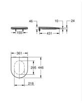 grohe klozetai - GROHE Essence klozeto dangtis su minkštu uždarymu, DuroWhite (Alpine White), 39577001 - 3 nuotrauka