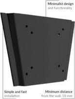 televizoriaus stovas laikiklsi tv stovas - EDBAK Flat Wall Mount GD22C 10-29 ", Maximum weight (capacity) 10 kg, Black - 4 nuotrauka
