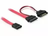 7 13 pin adapteris - Delock SATA Slimline Adapteris 0.5m Raudonas (Red) - 2 nuotrauka