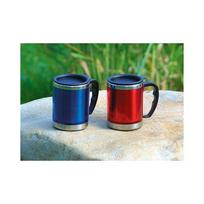 raudoni puodeliai - Termo puodelis BasicNature Stainless Steel Beaker MUG, 0.42L, raudonas - 3 nuotrauka