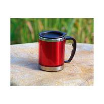 raudoni puodeliai - Termo puodelis BasicNature Stainless Steel Beaker MUG, 0.42L, raudonas - 4 nuotrauka
