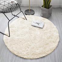 apvalus kilimas smelio - Kilimas Strado Shaggy, smėlio (Cream Beige), 120 cm x 120 cm - 2 nuotrauka
