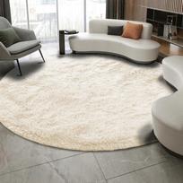 apvalus kilimas smelio - Kilimas Strado Shaggy, smėlio (Cream Beige), 120 cm x 120 cm - 3 nuotrauka