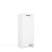 spintele su skalbiniu krepsiu 30 - Vonios spintelė Topeshop NINA 1K, balta (White) - 2 nuotrauka