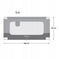 apsaugos barjeras - Lovos apsauga TULANO Cover 44, 140 cm, pilka (Grey) - 2 nuotrauka