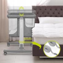 kudikio lopsys - Lionelo Aurora 3in1 lovytė-lopšys, tamsiai pilka (Dark Grey) - 2 nuotrauka