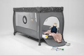 kelionine lovyte maniezas lionelo stefi - Kelioninė lovytė-maniežas Lionelo Stefi Plus, Pilka/Balta (Grey/White) - 3 nuotrauka