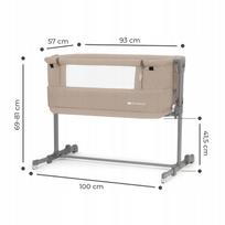 kelionine kudikio lovyte - Kelioninė lovytė Kinderkraft Neste Grow, Smėlinė (Beige) - 2 nuotrauka
