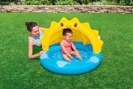 vaikiskas baseinas - Bestway Sunny Days 52637, mėlynas (Blue), 26 l, pripučiamas vaikiškas baseinas su stogeliu - 2 nuotrauka
