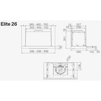 imontuojami gartraukiai 60 - Elica ELITE 26 IX/A/60/VT - 2 nuotrauka