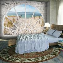 Fototapetas Artgeist Window View - Beach, 245 cm x 350 cm